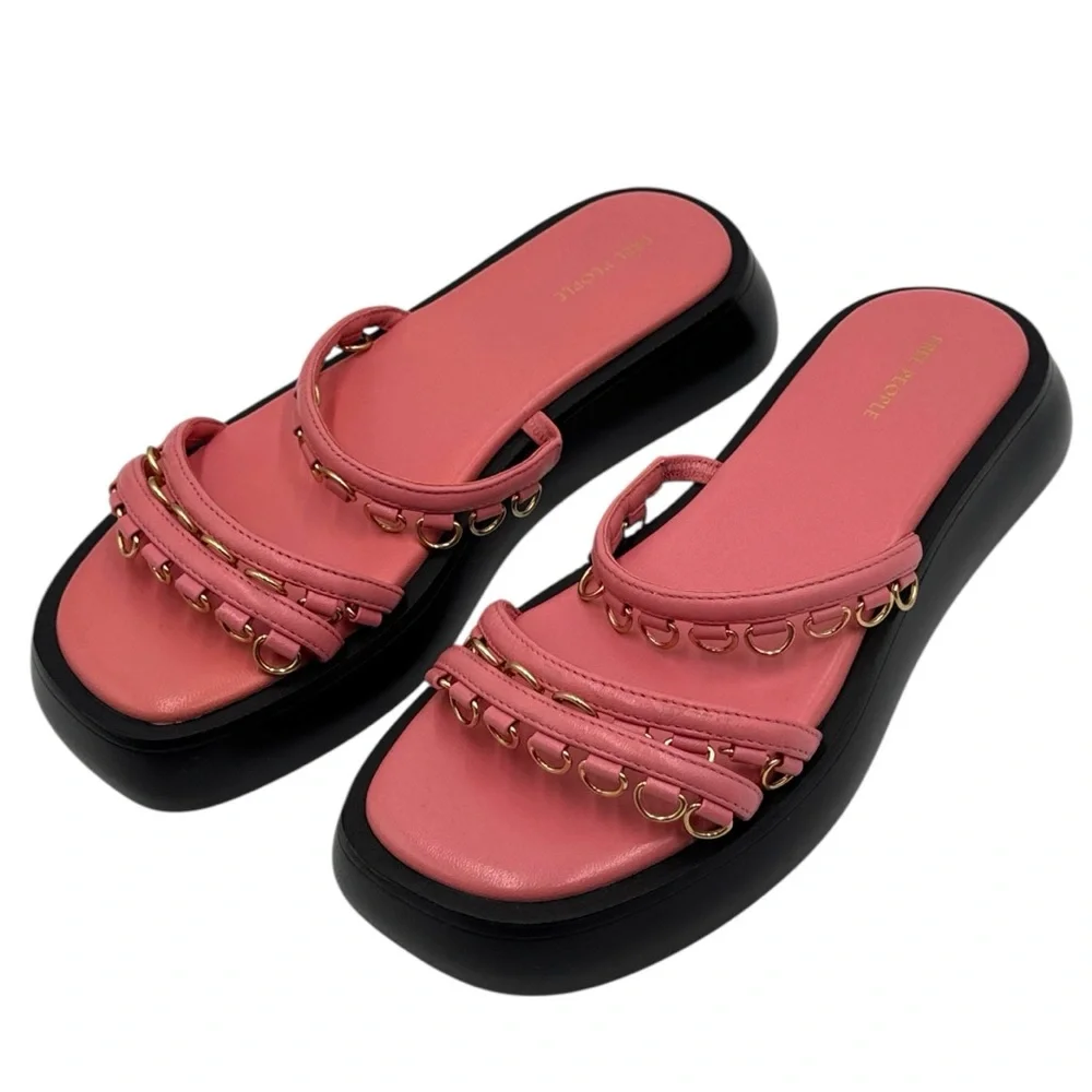 Free People Midas Touch Platform Sandals Size 10 - Picture 2 of 16